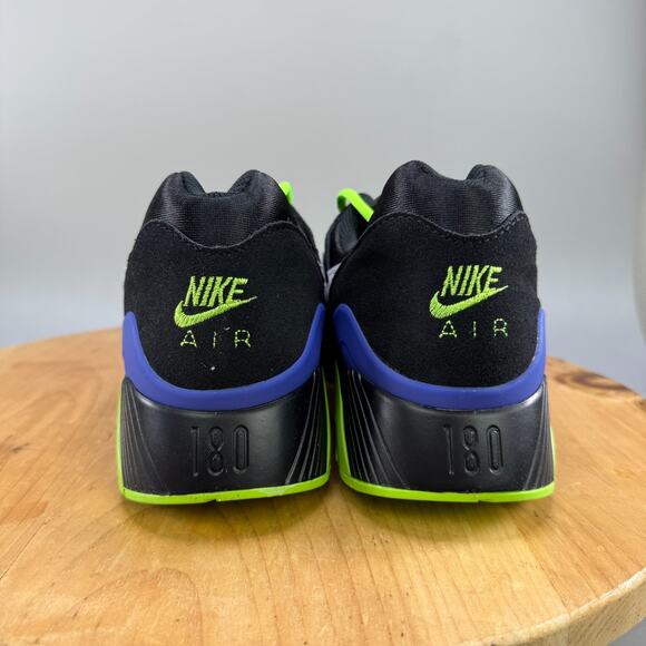 Nike Air Max 180 QS Men's size 12.5 Shoes 'Joker' Black Green Suede FZ3058 001 - Picture 4 of 8